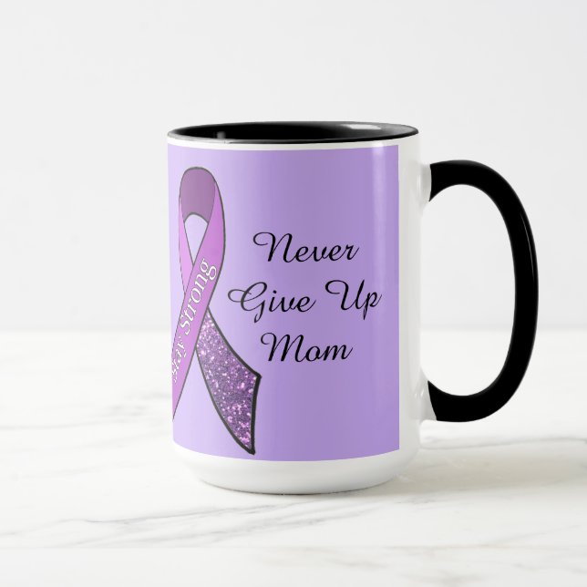 Tasse à café Ruban de sensibilisation violet pour  (Droite)