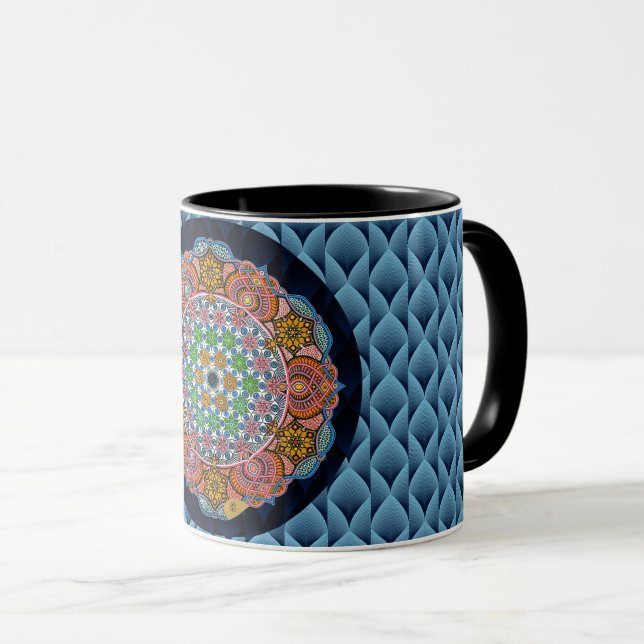Tasse à café  "Samadhi" (peinture acrylique) (Devant droit)