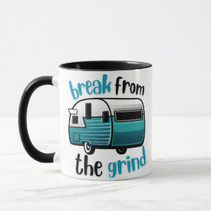 Tasse à café sarcelle rétro RV