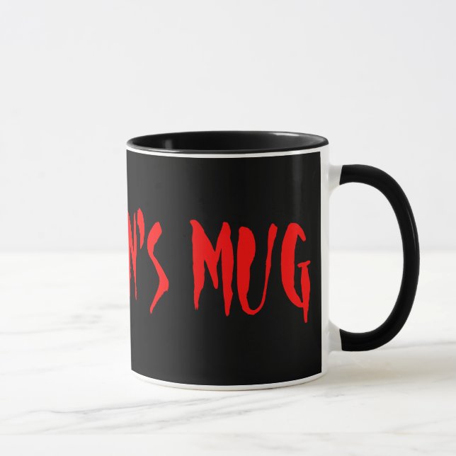 Tasse à café satanique avec fourchette rouge du di (Droite)