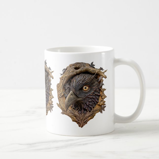 Tasse à café sculptée de forêt (Droite)