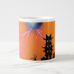 Tasse à café silhouette de château effrayant - Est