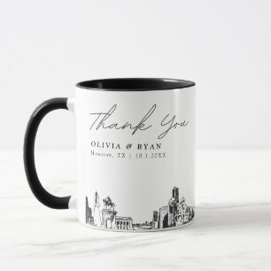Tasse à café simple personnalisée pour mariage à H