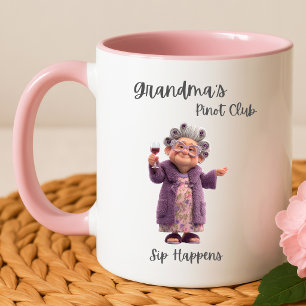 Tasse à café Sip Happens – Le club Pinot de grand-