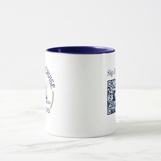 Tasse à café Sip & Sea avec code QR (Centre)