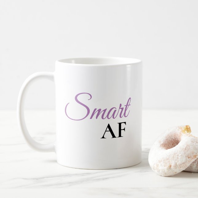 Tasse à café Smart AF Purple Expression Statement (Avec donut)