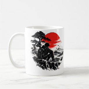 Tasse à café Soleil Levant Samouraï Japonais Est