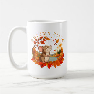 Tasse à café Souris Mignonne Bonheur d'Automne