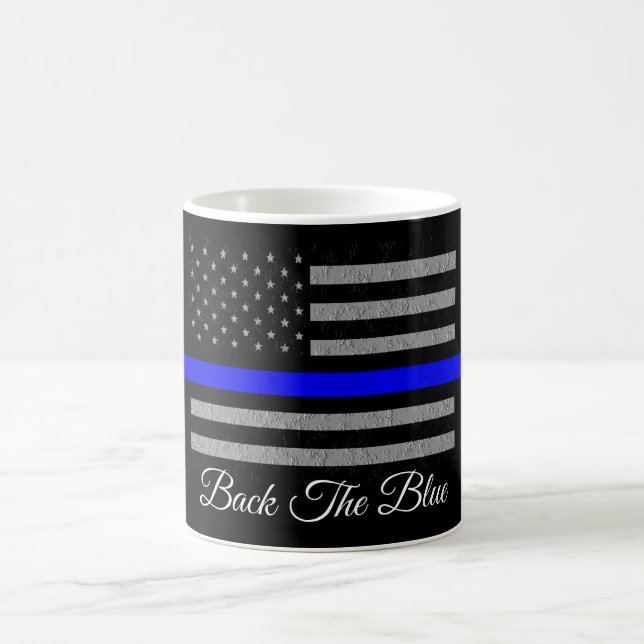 TASSE À CAFE SOUTENIR LA POLICE BLEU (Centre)
