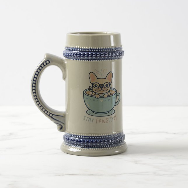 Tasse à café Stay Pawsitive Bouledogue Français Dr (Gauche)