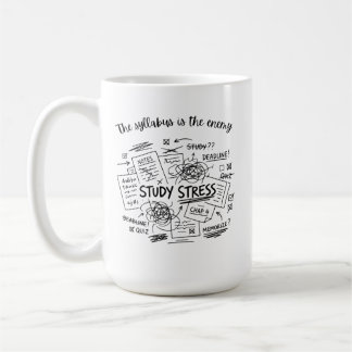 Tasse à café Stress des études | Tasse drôle d'exa
