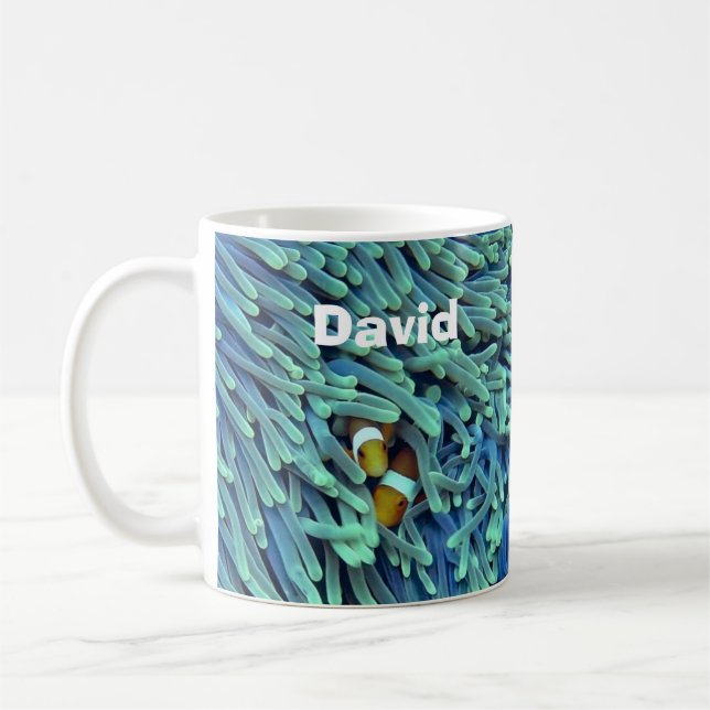Tasse à café sur le thème de la mer et du poisson  (Gauche)