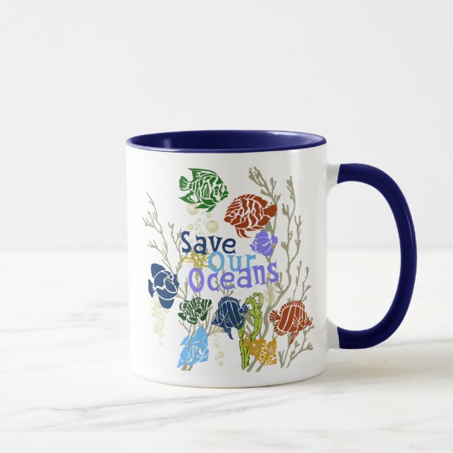 Tasse à café sur le thème du récif de corail nauti (Droite)