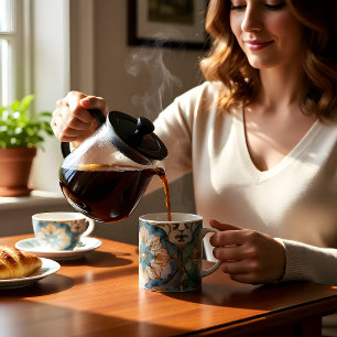 Tasse à café Tapisserie Cerulean Bloom