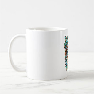 Tasse à café Teal Carved Guardian