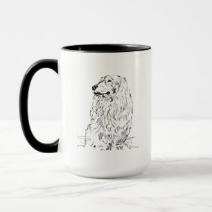 Tasse à café teckel – chien saucisse à poil long