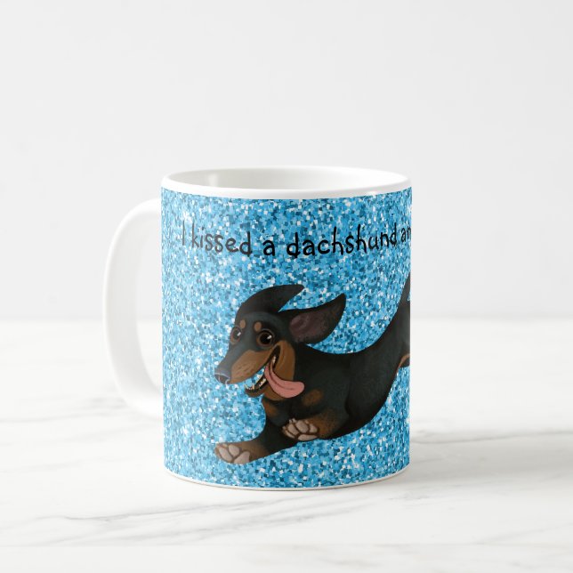 Tasse à café teckel dessin de chien wiener cadeau  (Devant gauche)