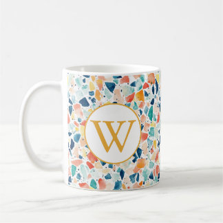 Tasse à café Terrazzo - Dessin initial coloré