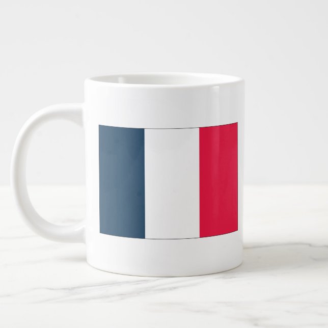Tasse à café/thé avec drapeau français et hymne na (Gauche)