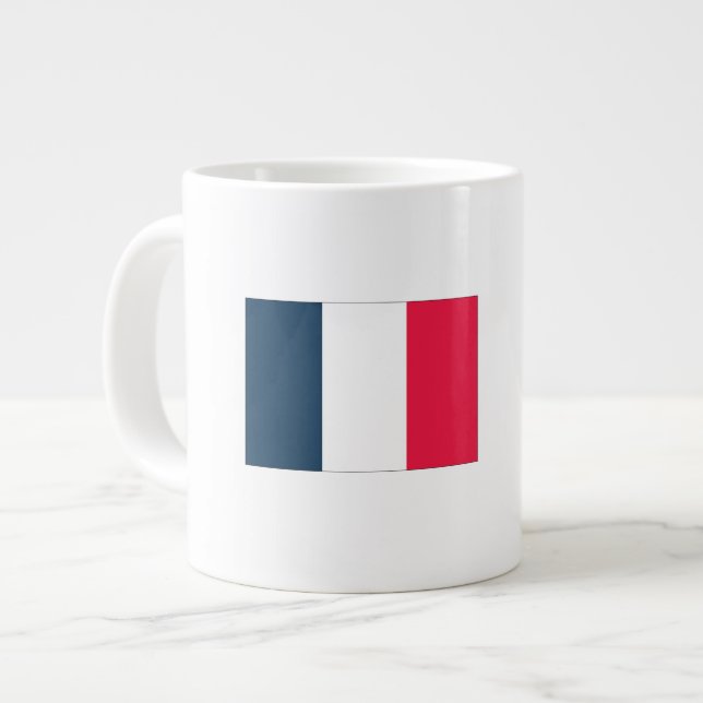 Tasse à café/thé avec drapeau français et hymne na (Devant gauche)