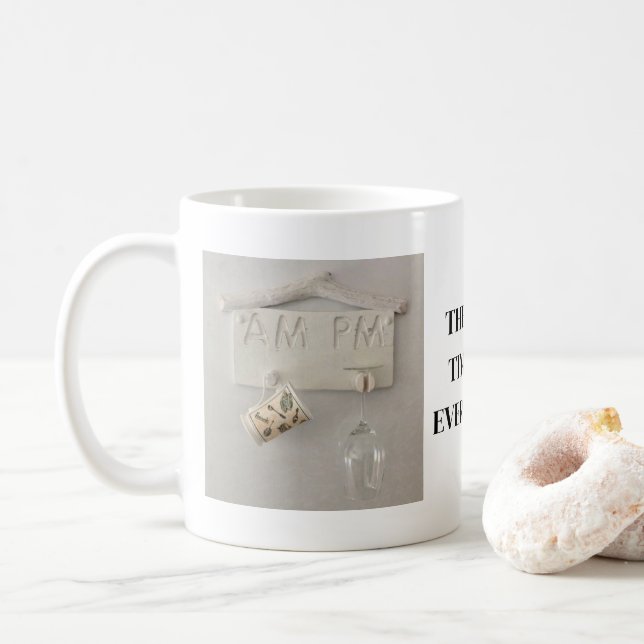 TASSE À CAFE THÉMATIQUE BOIS FLOTTÉ (Avec donut)