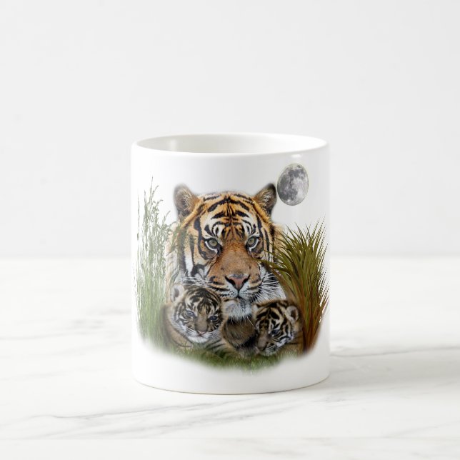 Tasse à café Tigre et petits (Centre)