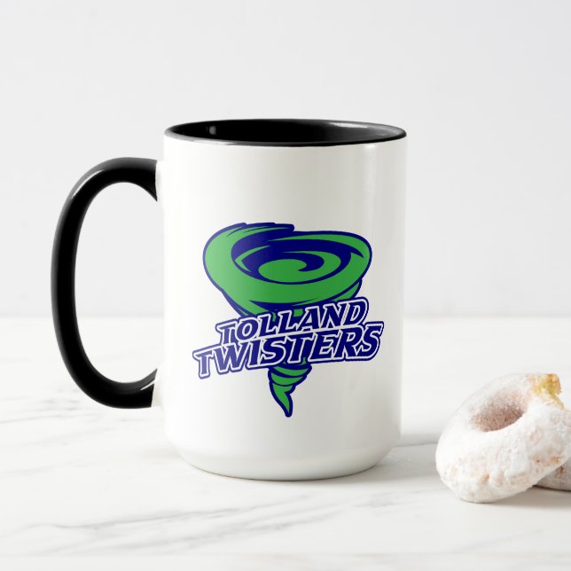 Tasse à café Tolland Twisters 15oz (Avec donut)