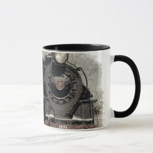 Tasse à café Train à moteur à vapeur Locomotive An