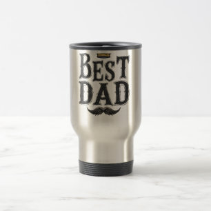 Tasse à café vintage "Meilleur Papa" avec couronne