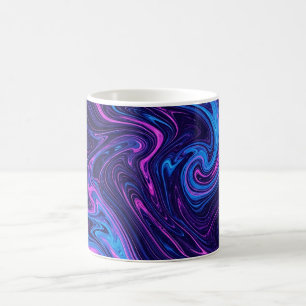 Tasse à café violet cosmique balayé par le vent ab