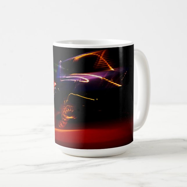 tasse à café violet de danse de voiture (Devant droit)