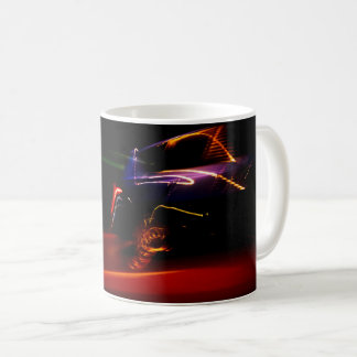 tasse à café violet de danse de voiture