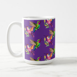 Tasse à café Vol Fantastique de Colibris Colorés