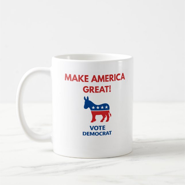 Tasse à café Vote Démocrate Pro-Démocratie (Gauche)