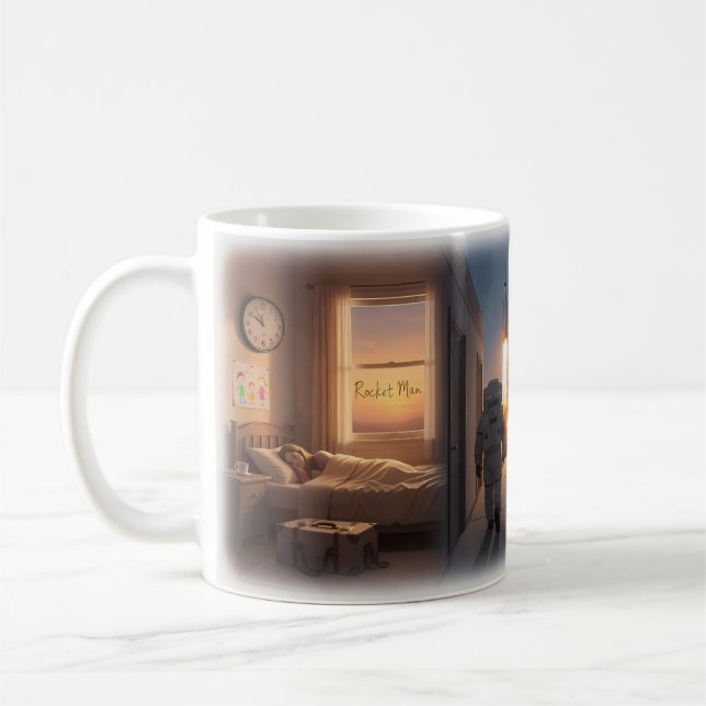 Tasse à café Voyage spatial de l'homme-fusée (Gauche)