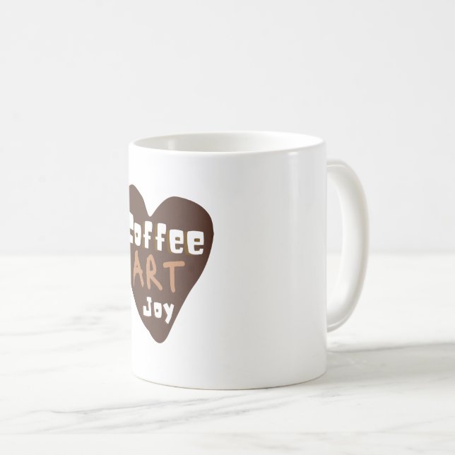 Tasse à cœur d'art du café classique (Devant droit)