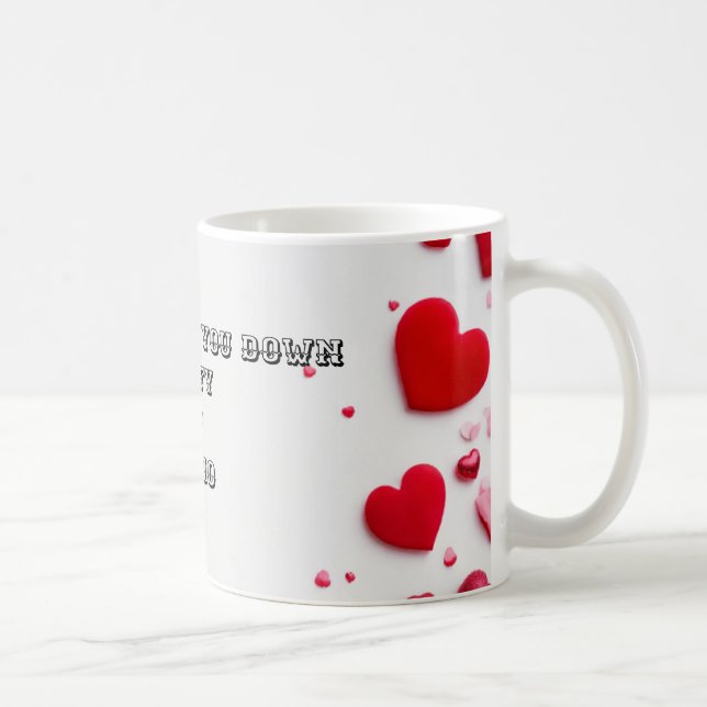 Tasse à coeur rouge rêveuse (Droite)