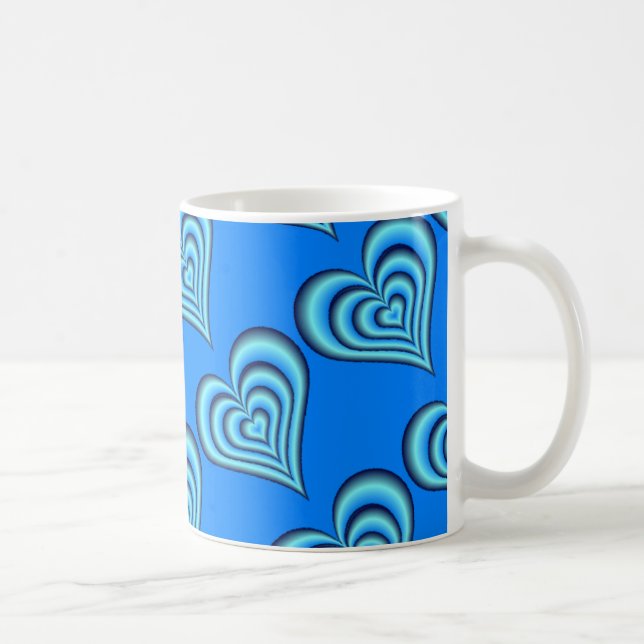 Tasse à coeurs bleus (Droite)