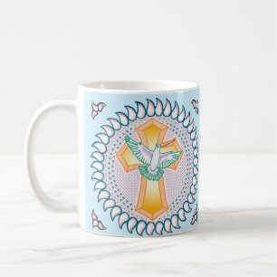 Tasse à croix chrétienne Holy Dove