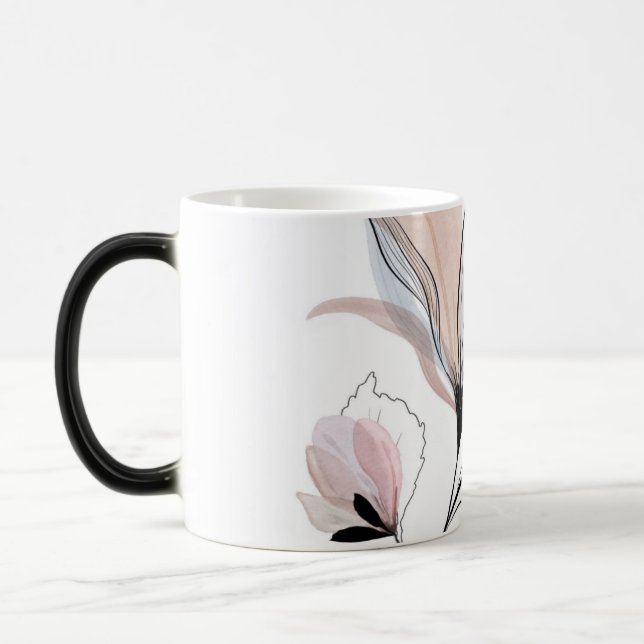 Tasse à design floral époustouflant aquarelle (Gauche)