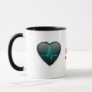 Tasse à deux tons appréciation infirmière et médec