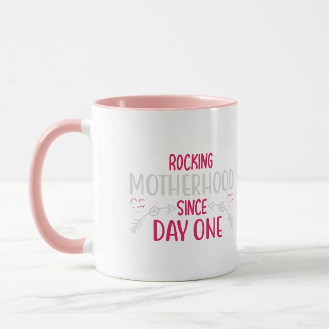 Tasse à deux tons avec typographie mignonne POM MO (Gauche)