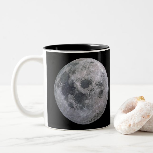 Tasse à deux tons de PLEINE LUNE (Avec donut)