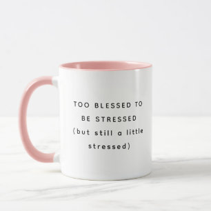 Tasse à double ton humouristique trop bénie