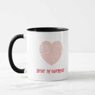 Tasse à empreinte digitale de cœur – Personnalisab
