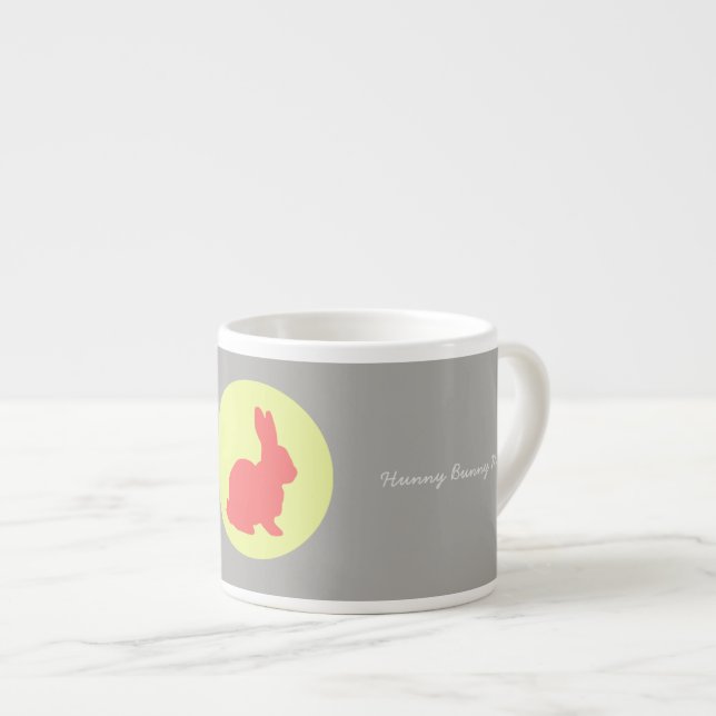 Tasse à expresso Couleurs pastel funky Hunny Bunny (Devant droit)