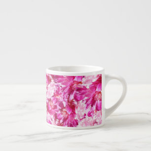Tasse à expresso Fleur de pivoines roses