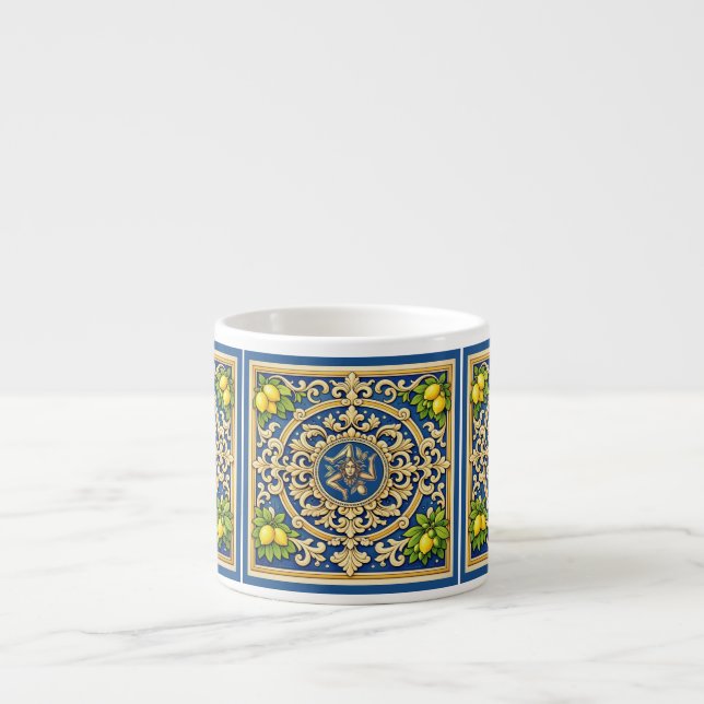 Tasse à expresso motif sicilien Sicilia (Devant)