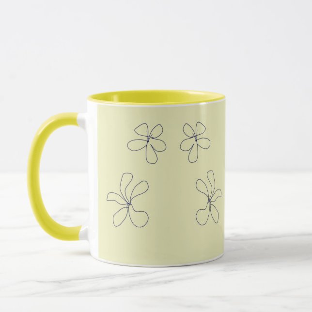tasse à fleur jaune (Gauche)