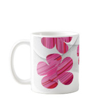 Tasse à fleurs géométriques roses